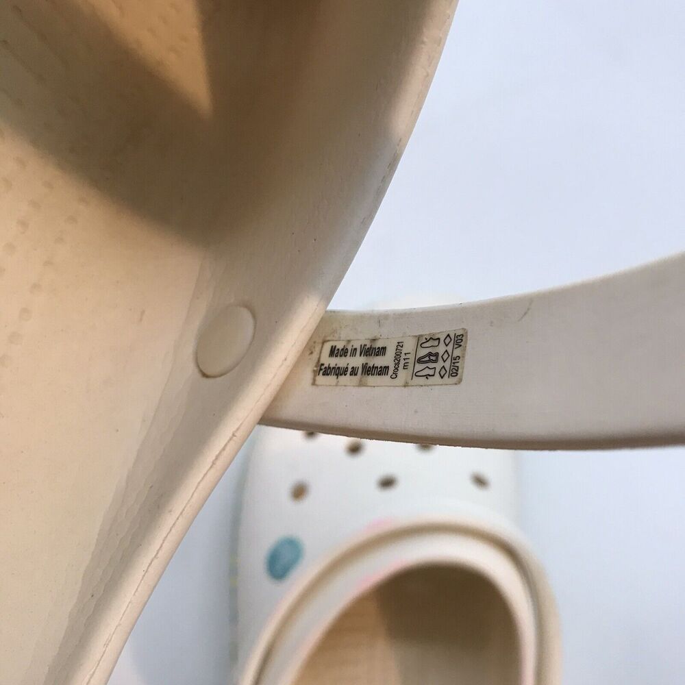 Crocs Platform Clogs White Men's 11 Nurse Medical Work Shoes No Vent Back Strap - Picture 10 of 13